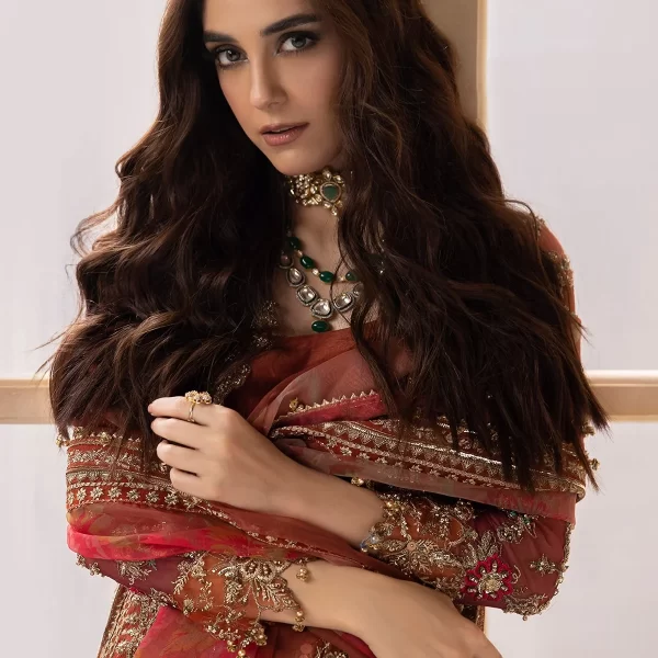 Charizma luxury embroidered Pakistani outfit in soft lawn fabric, perfect for festive and formal occasions – available in the UK.