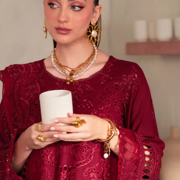 Nureh Pakistani designer outfit in luxury lawn with detailed threadwork and soft pastels – elegant ethnic wear in the UK.