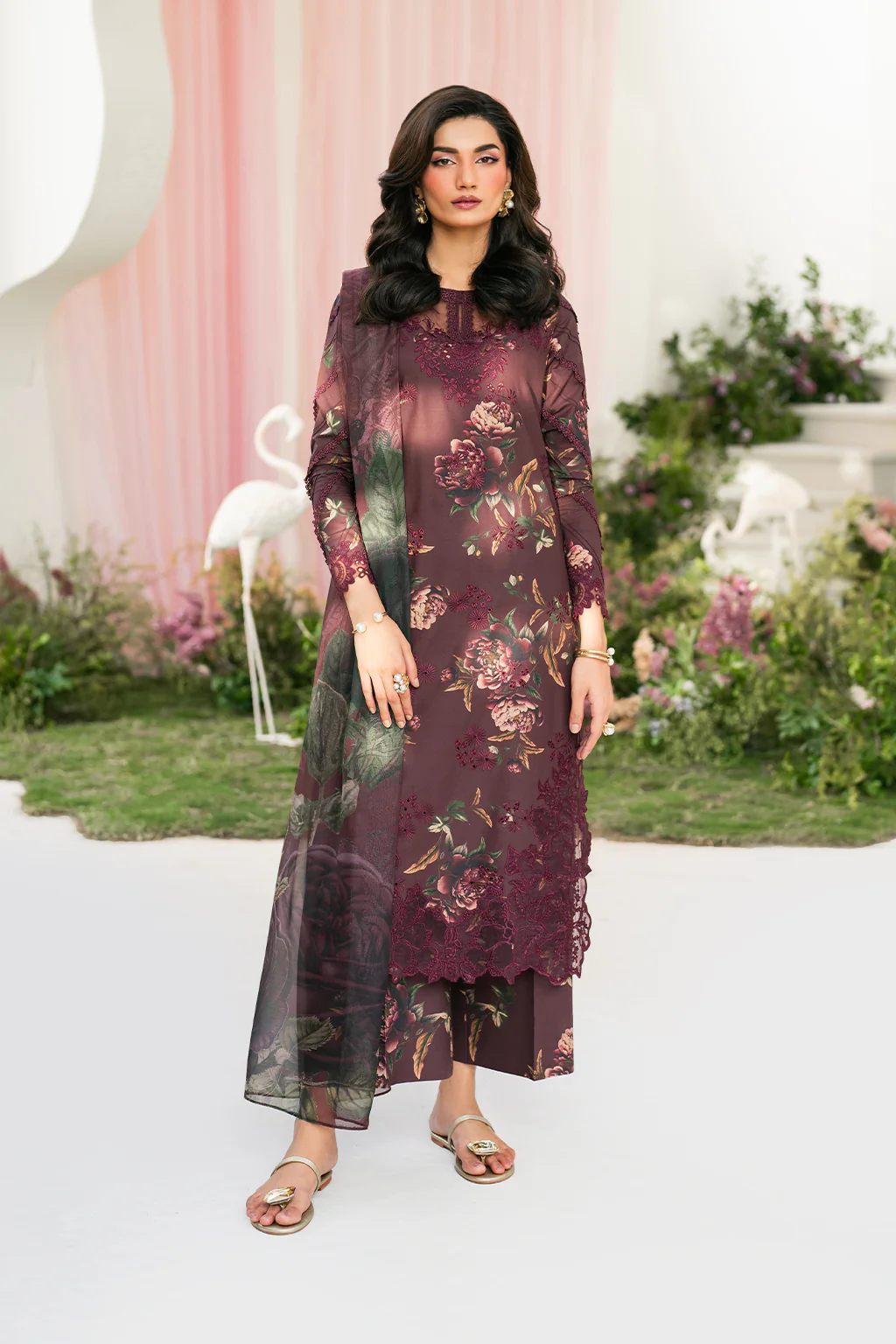 Iznik Festive Edition 2025 | IFE-10, 3-piece Pakistani designer lawn suits in the UK- Zee Collections. FRONT