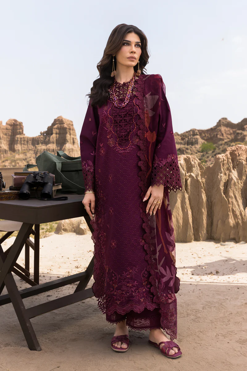 Rang Rasiya Premium Eid Collection 2025 | Amyra, 3-piece Pakistani designer lawn suits in the UK- Zee Collections. FRONT